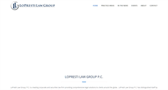 Desktop Screenshot of loprestilawgroup.com